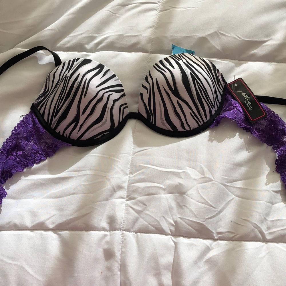 Zebra print bra